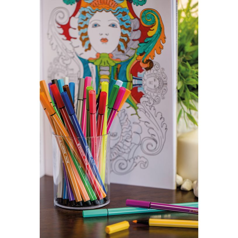 4006381333276-STABILO Pen 68 - Feutre pointe moyenne - bleu foncé-P_79386228_2-1