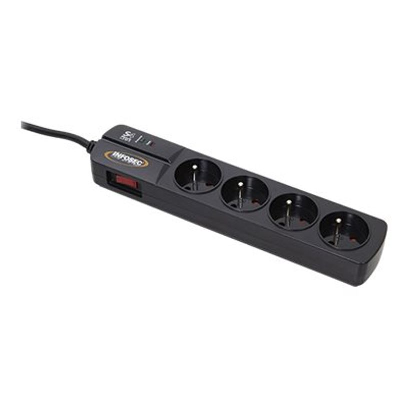3700085612941-INFOSEC S4 Black Line II - Multiprise parafoudre 4 prises - parasurtenseur 2500 W-P_79386524_3-1