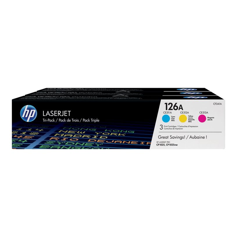 0886112385606-HP 126A - Pack de 3 - cyan, magenta, jaune - cartouche laser d'origine-P_79391288_3-0