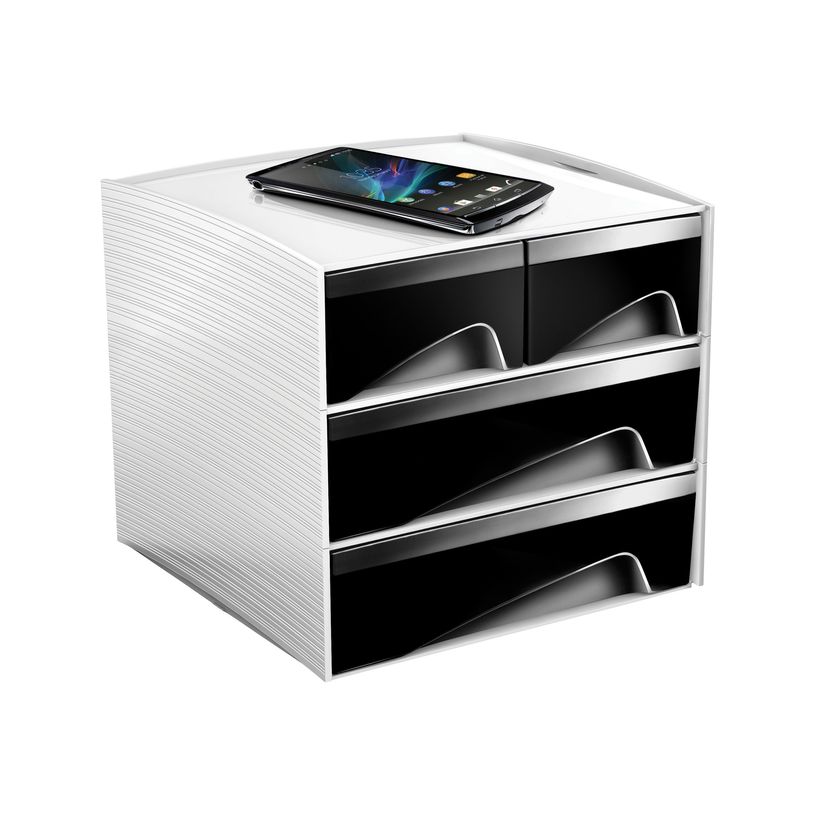 3462159004976-CEP MyCube Classic - Module de classement 4 tiroirs - noir/blanc-P_79396241_2-1