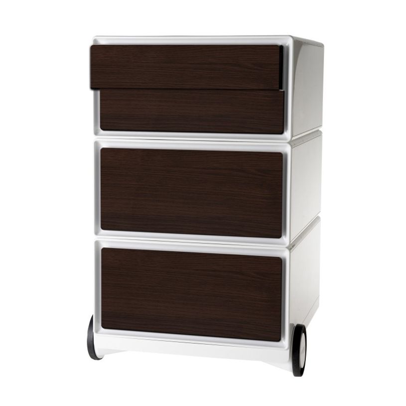 3660141934502-Caisson de bureau mobile EASYBOX - 2 tiroirs et 2 plumiers - Wengé-P_79397047_1-0