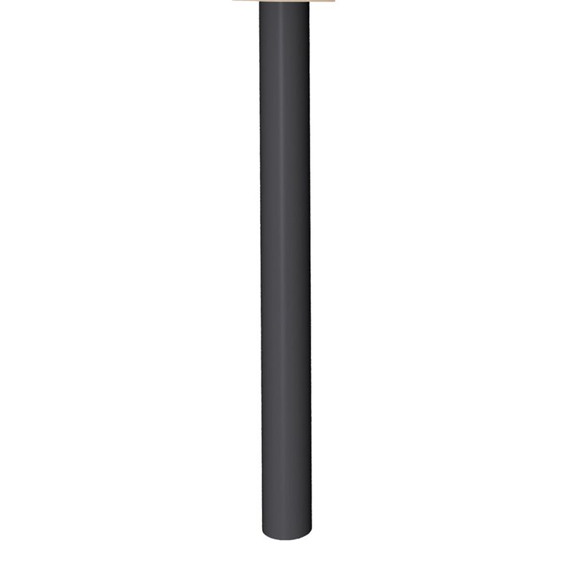 3253310148178-Extension IDRA/DUAL sur pied tube - 80 x 60 cm - Pied anthracite - plateau Blanc perle-P_79398173_2-1
