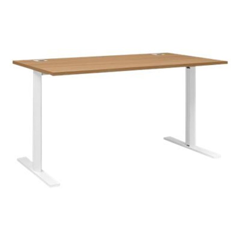 3483600722232-Bureau YES ! - 120 cm - Pieds métal fixes - Merisier-P_79409753_1-0