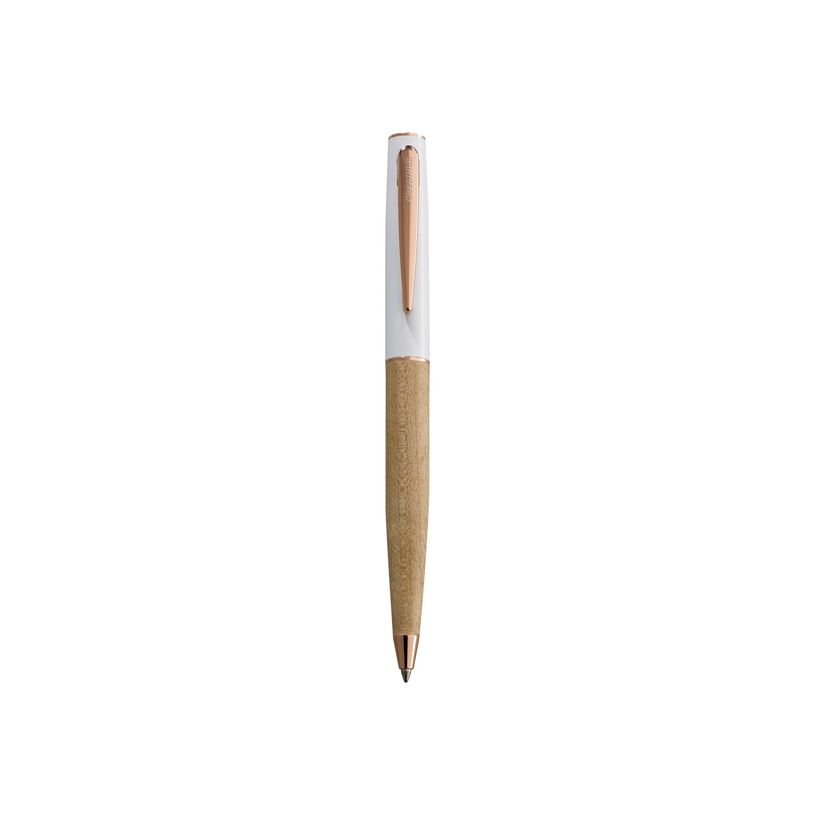 3108722411269-Oberthur Stockholm - Stylo à bille blanc / métal cuivré-P_79410250_1-0