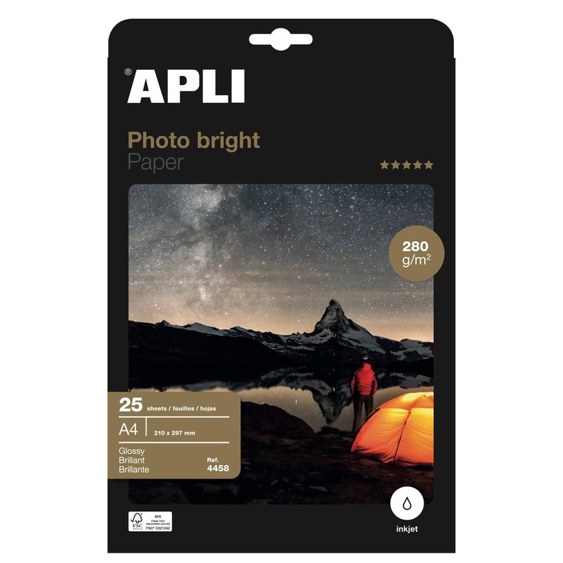 8410782044581-Apli Paper - Papier photo brillant - A4 - 280 g/m² - 25 feuilles-P_79412621_1-0