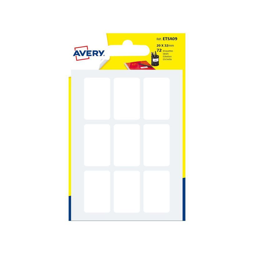 5014702026485-Avery - 72 Étiquettes multi-usages blanches - 20 x 32 mm - réf ETSA09-P_79413528_1-0