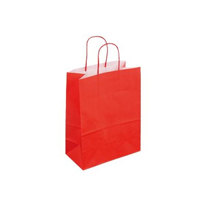 2130858206533-50 Sacs cadeau kraft - poignées torsadées - 22 cm x 12 cm x 31 cm - rouge-P_79414215_1-0