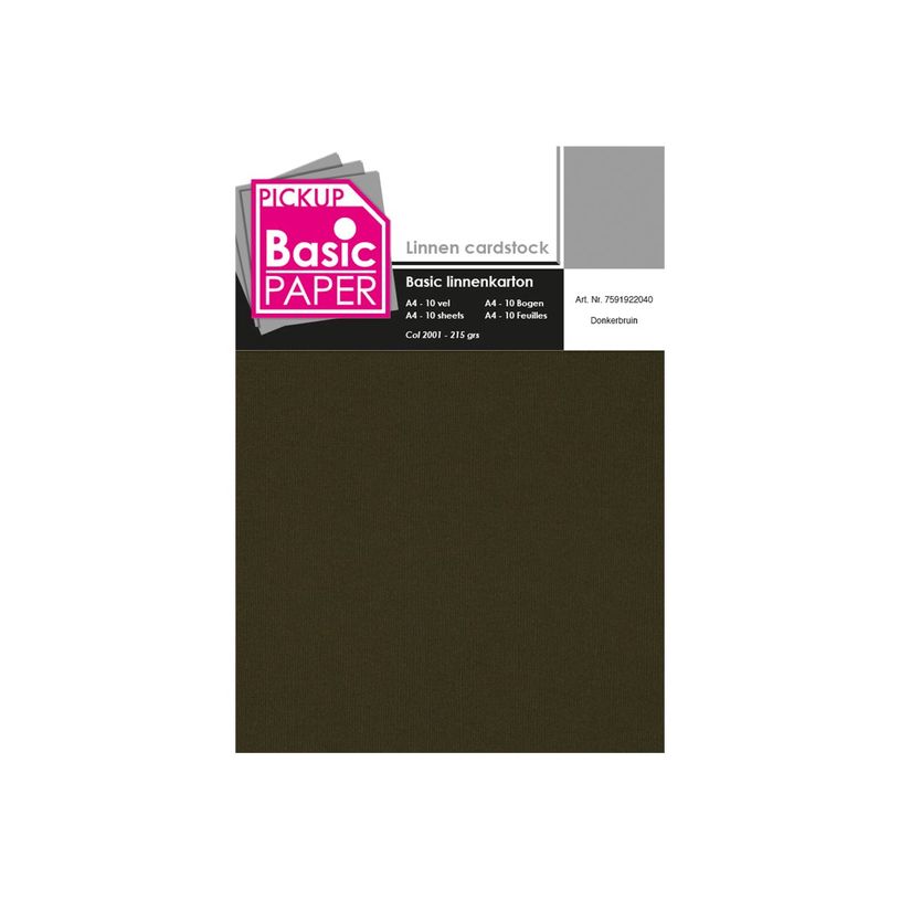 8715119760906-Pickup - Carton de lin - A4 (210 x 297 mm) - 215 g/m² - 10 feuilles - marron foncé-P_79417870_1-0