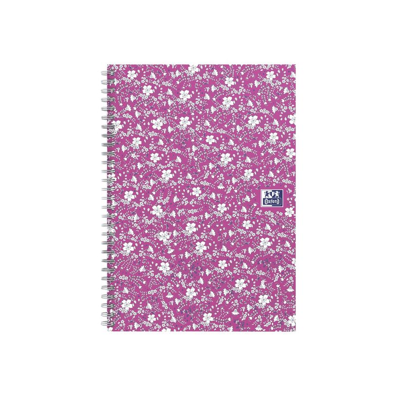 3020120113319-Oxford Floral - Carnet de notes à spirale - A5 - 120 pages - petits carreaux-P_79424841_2-0