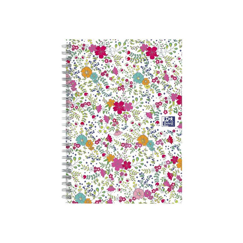 3020120113319-Oxford Floral - Carnet de notes à spirale - A5 - 120 pages - petits carreaux-P_79424841_4-2