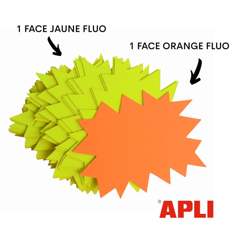 3270241004021-Apli Agipa - 25 éclatés fluo - jaune/orange - 24 x 32 cm--2