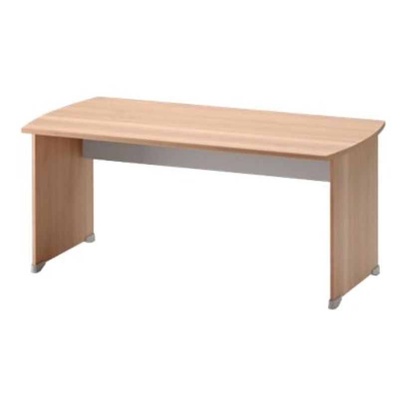 3483600784377-Bureau JAZZ+ - 160 cm - Pieds panneaux - Hêtre-P_79426238_1-0