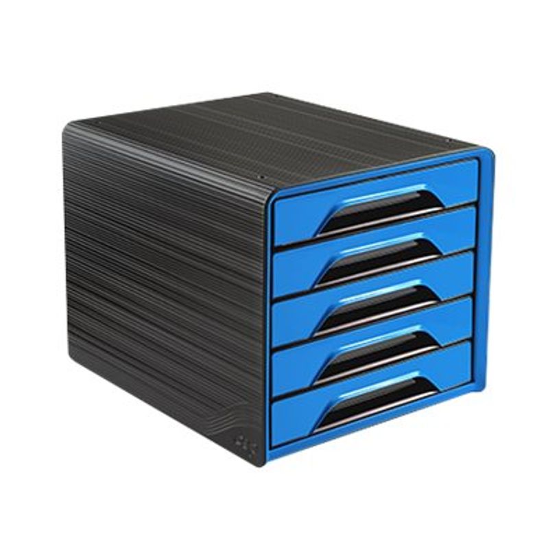3462159010557-CEP Gloss - Module de classement 5 tiroirs - noir/bleu-P_79428606_1-0