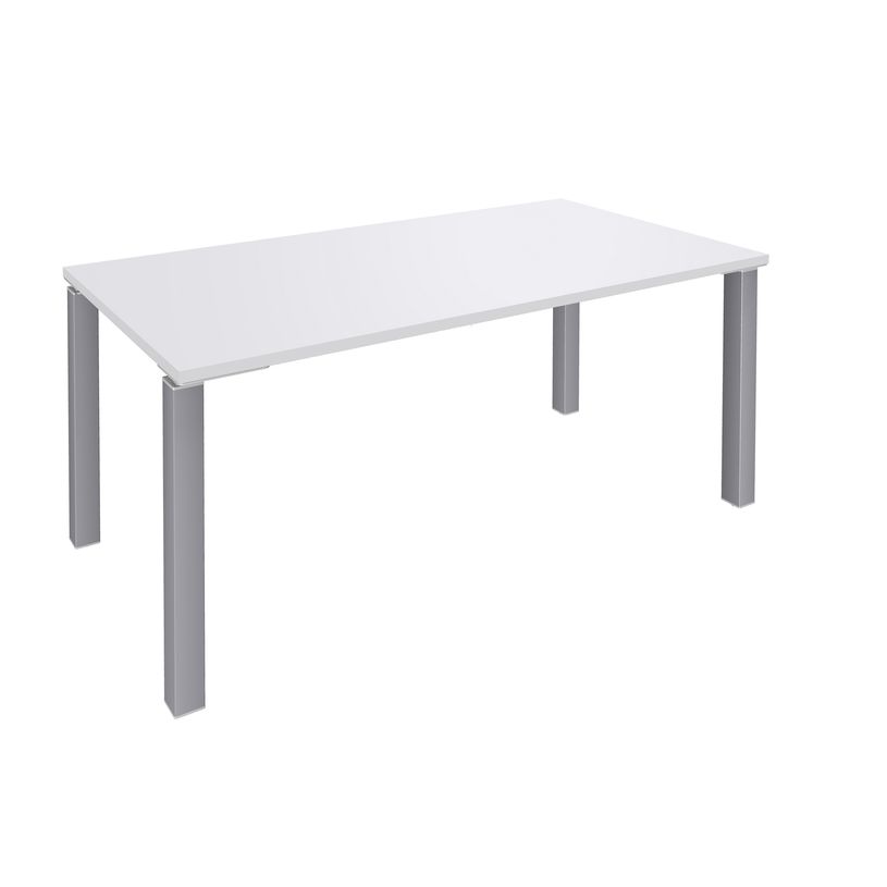 3253310148598-Bureau droit EXPRIM - L180 cm - Plateau Blanc perle - Pieds alu-P_79432228_1-0