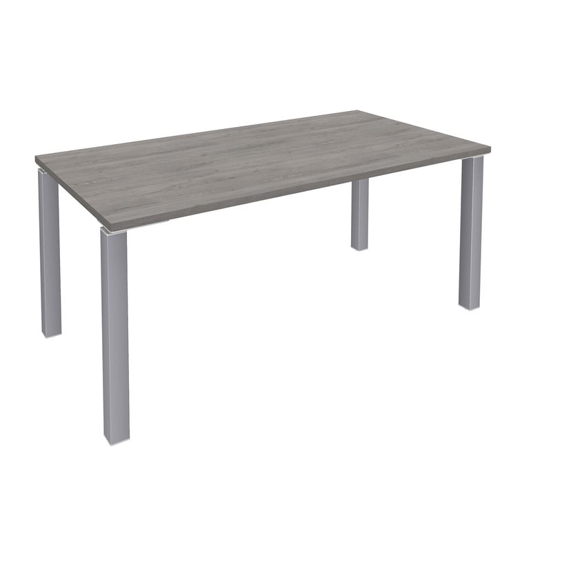 3253310164024-Bureau droit EXPRIM - L180 cm - Plateau imitation Chêne gris - Pieds alu-P_79432283_1-0