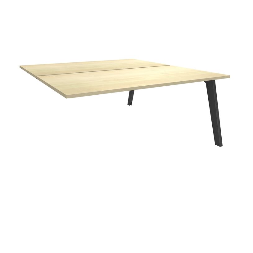 3253310163140-Bureau double STEELY - L160 cm - Double face Suivant - Pieds carbone - plateau imitation Er-P_79432595_1-0