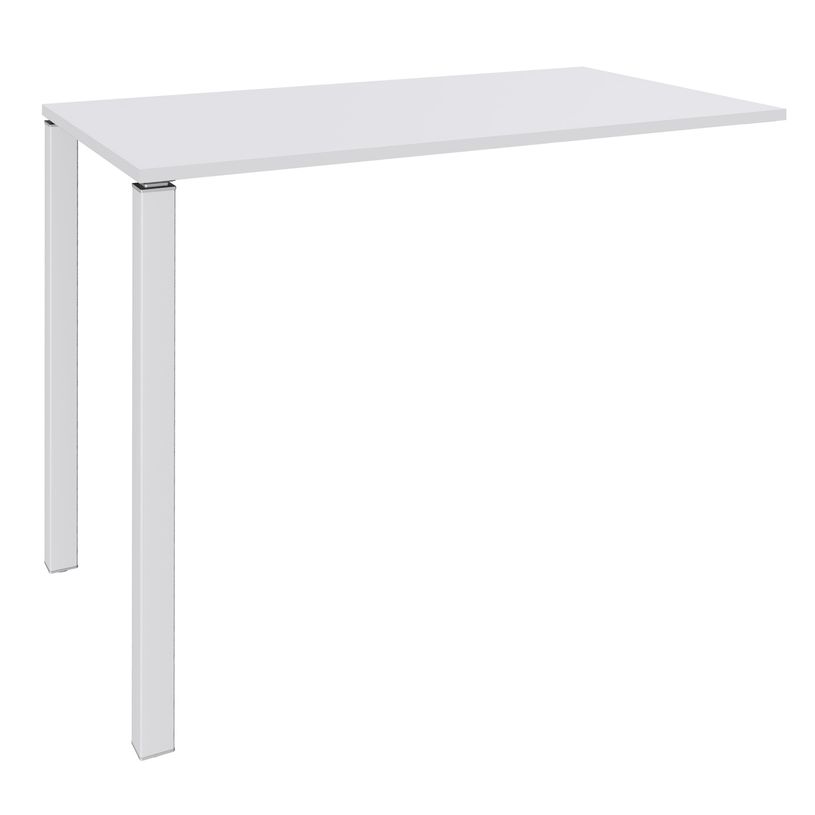 3253310158849-Table Lounge 2 Pieds - L120xH105xP80 cm - Pieds blanc - plateau blanc perle-P_79432771_1-0