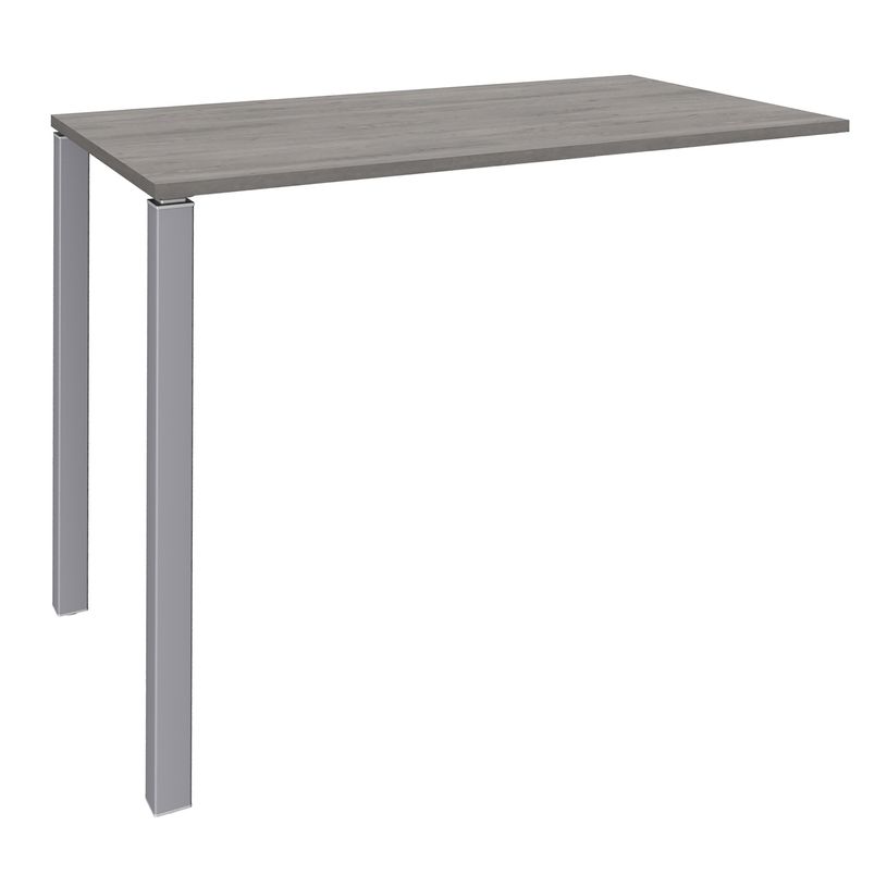 3253310158931-Table Lounge 2 Pieds - L140xH105xP80 cm - Pieds alu - plateau imitation chêne gris-P_79432780_1-0