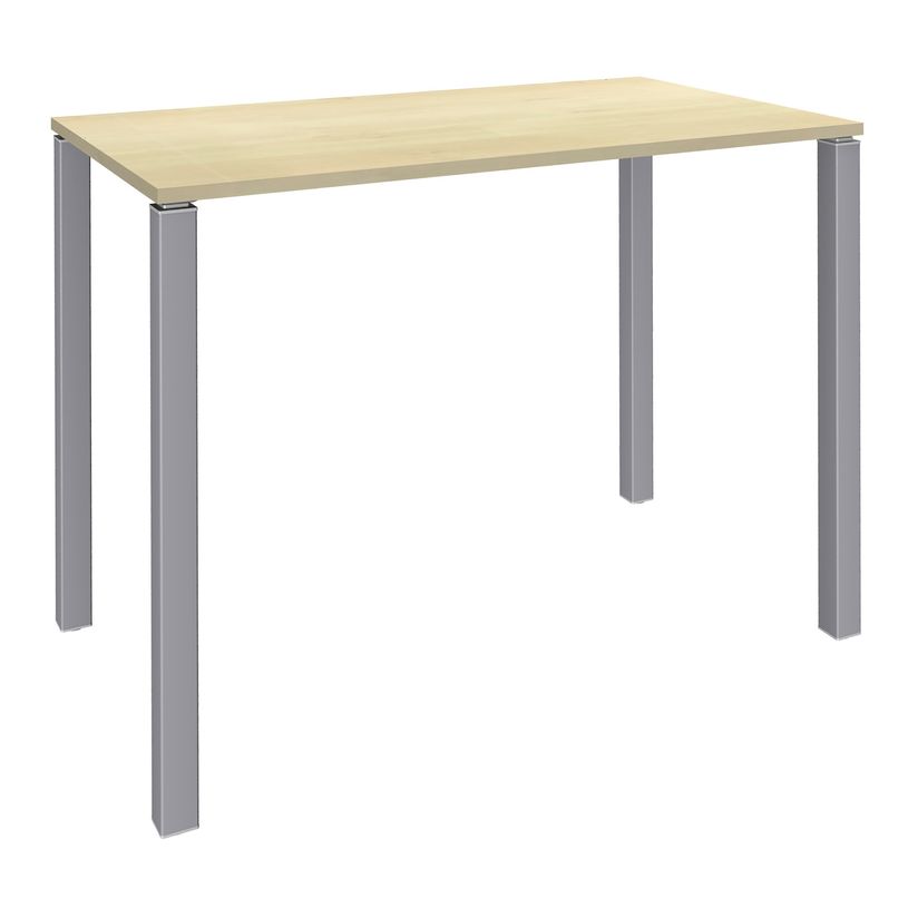 3253310166011-Table Lounge - L140xH105xP60 cm - 4 Pieds alu - plateau imitation érable-P_79432795_1-0
