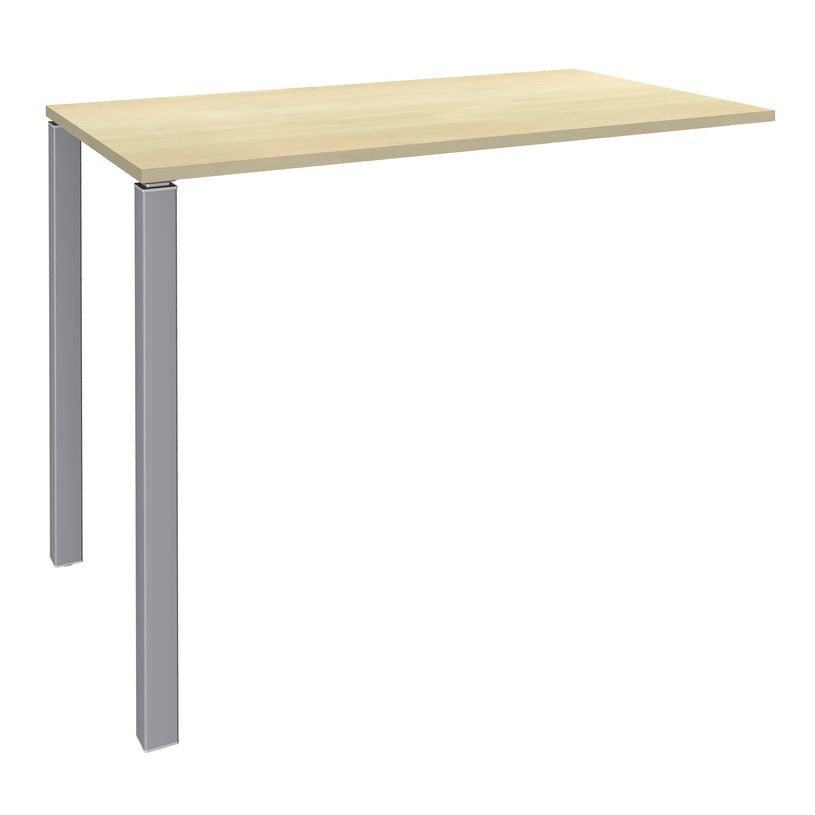 3253310166226-Table Lounge - L140xH105xP60 cm - 2 Pieds alu - plateau imitation érable-P_79432816_1-0