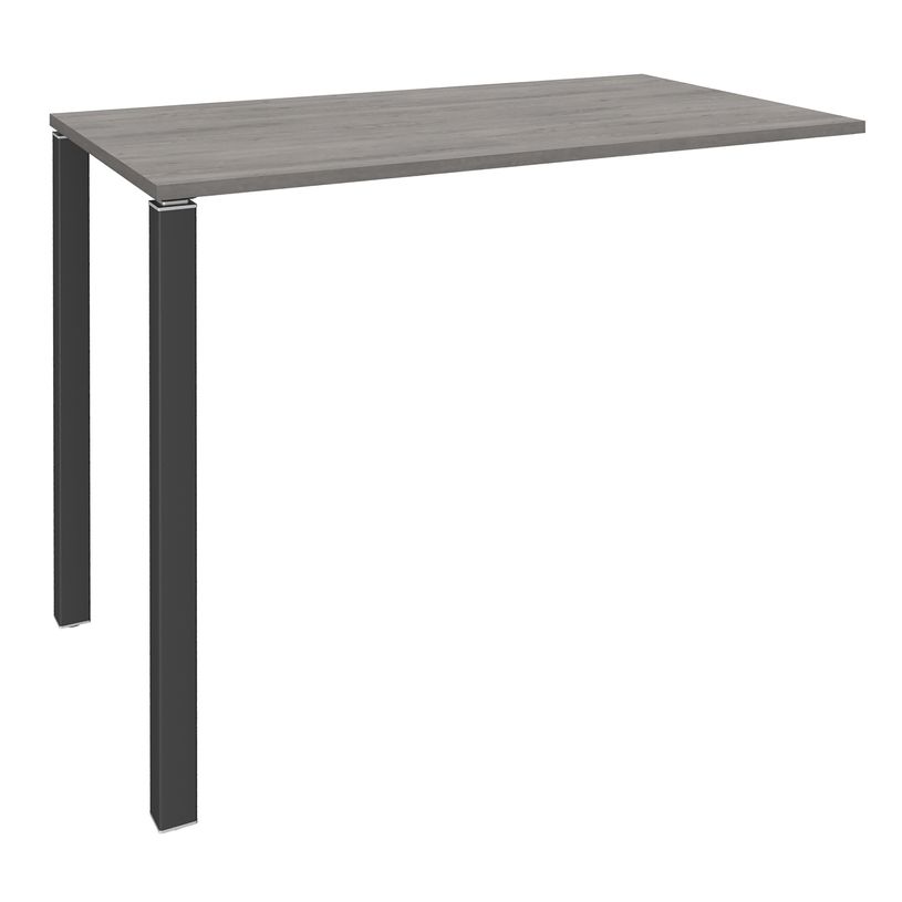 3253310166271-Table Lounge - L140xH105xP60 cm - 2 Pieds carbone - plateau imitation chêne gris-P_79432821_1-0