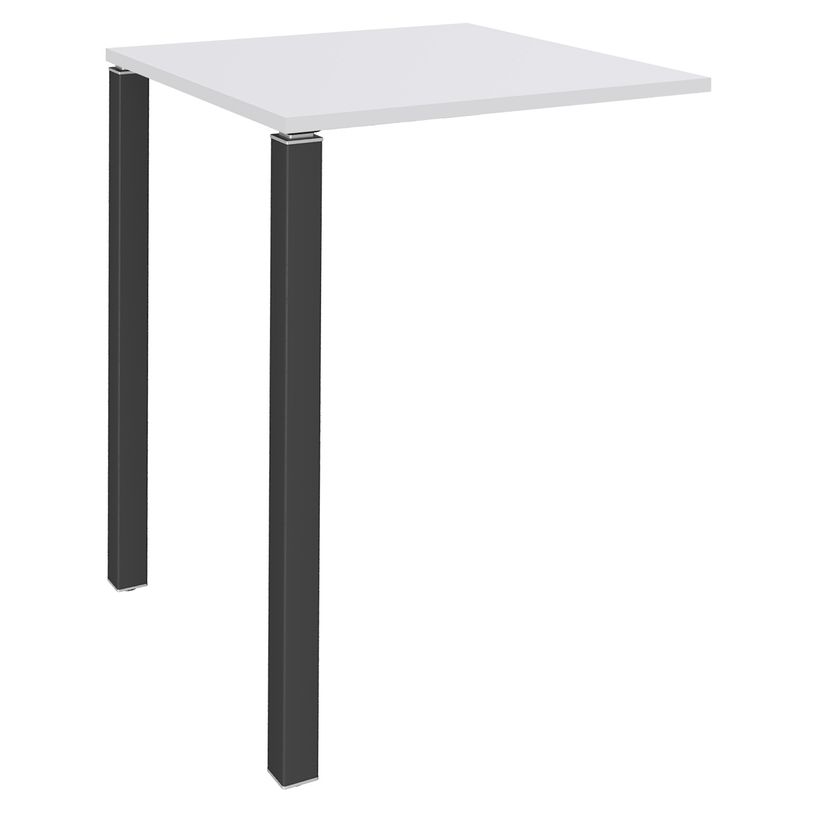 3253310166653-Table Lounge 2 Pieds - L80xH105xP80 cm - Pieds carbonne - plateau blanc perle-P_79432859_1-0