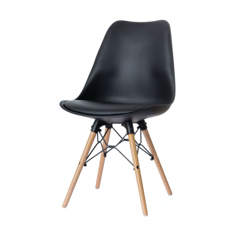 3660141230123-Chaise DOGEWOOD - Pieds bois hêtre - noir - pack de 2-P_79433400_4-3