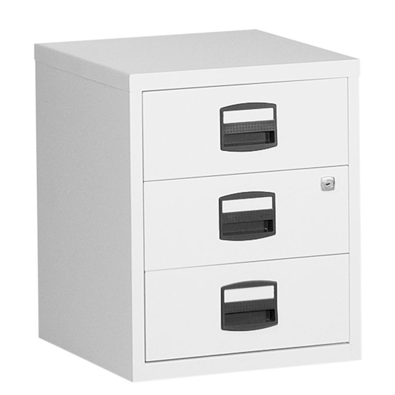 3700339882595-Caisson mobile métallique monobloc - H52 x L41 x P40 cm - 3 tiroirs - blanc-P_79433703_2-0