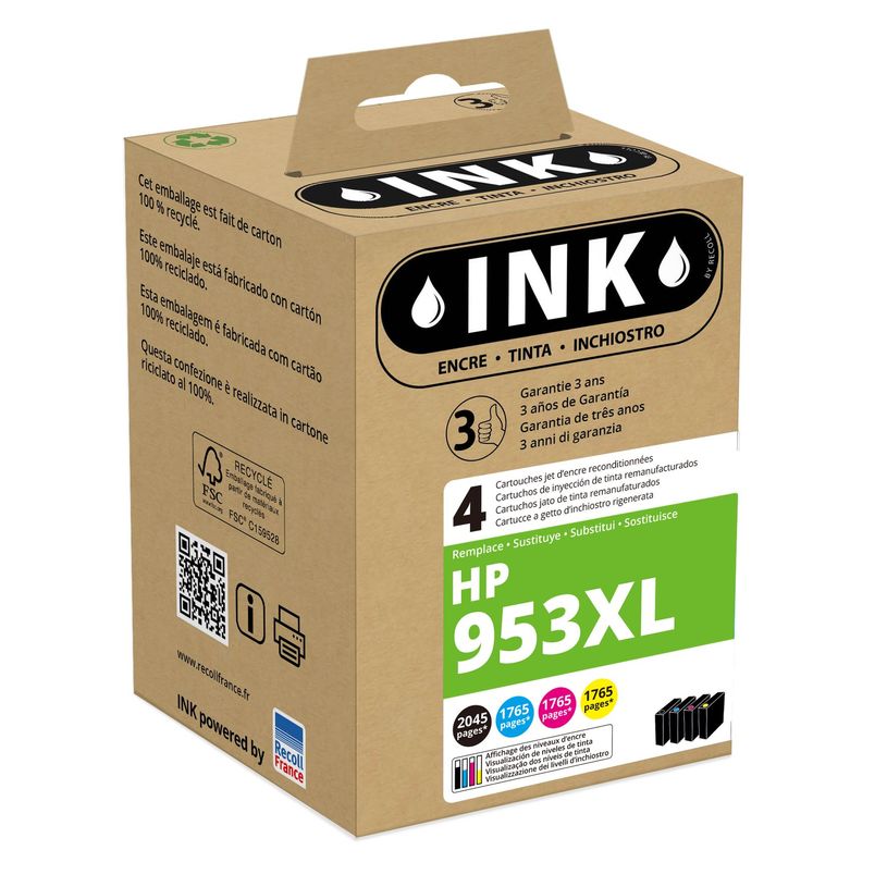 8720282008854-Cartouche compatible HP 953XL - pack de 4 - noir, cyan, magenta, jaune - ink-P_79434184_1-0
