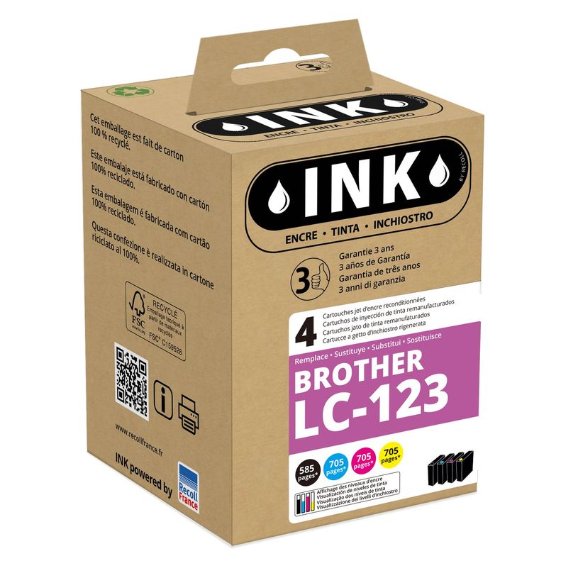 8720282008717-Cartouche compatible Brother LC123 - pack de 4 - noir, cyan, magenta, jaune - ink-P_79434469_1-0