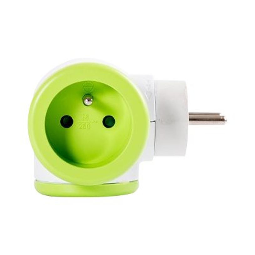 2012349439166-WATT & CO - Multiprise triplite rotative - blanc/vert-P_79436592_2-1