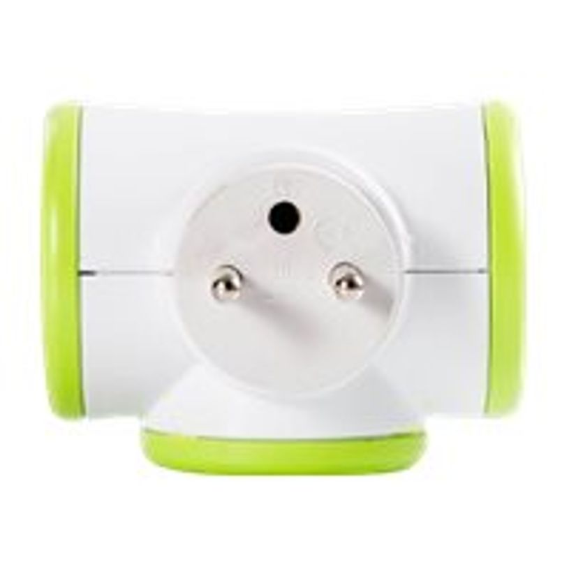 2012349439166-WATT & CO - Multiprise triplite rotative - blanc/vert-P_79436592_4-3