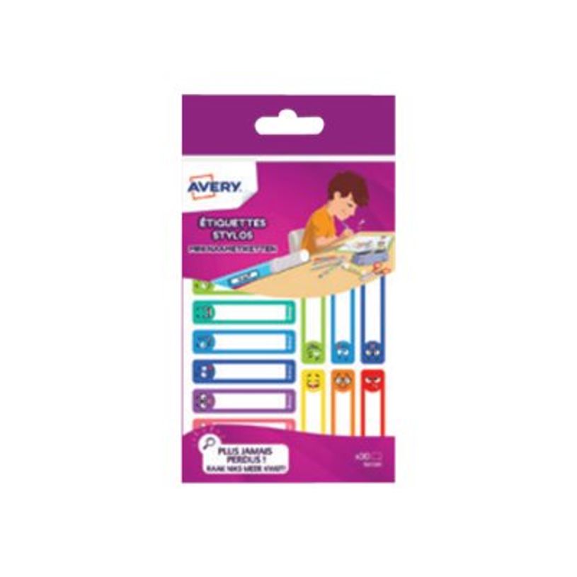 5014702135293-Avery - 30 Étiquettes adhésives pour stylos coloris pastels - 50 x 10 mm-P_79436622_1-0