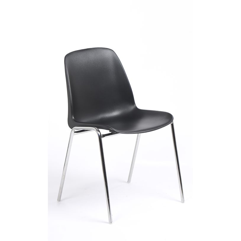 3701338800580-Chaise CHARLOTTE - pieds chromés sans accroche - coque M1 (non feu) - noir-P_79438561_1-0