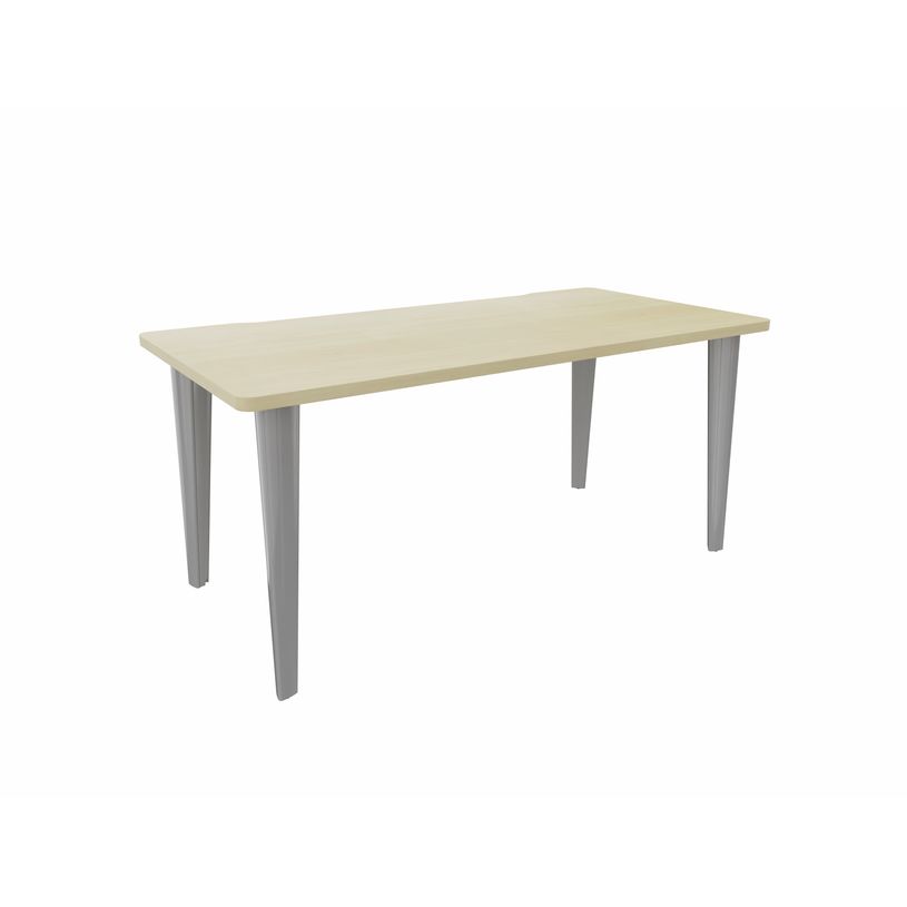 2012349454404-Bureau EVIDENCE - 180 cm - Pieds aluminium - Plateau imitation érable-P_79441301_1-0