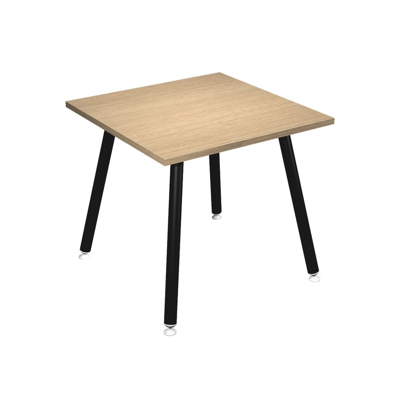 2012349511138-Table haute - 80 x 80 x 105 cm - Pieds métal noirs - Chêne-P_79441697_1-0