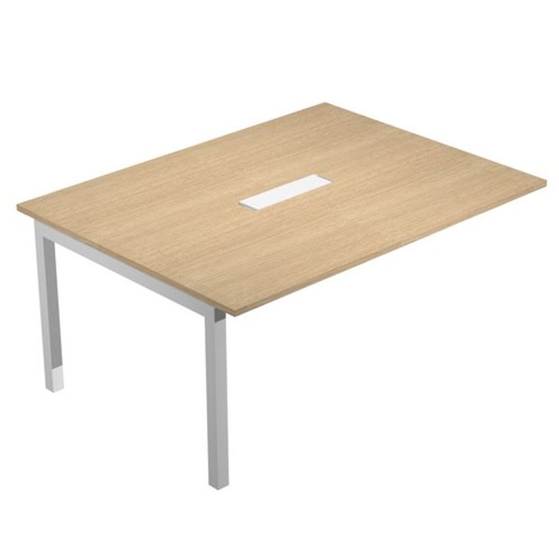 2012349514740-Prolongement pour table de réunion BRIDGE - L160 x H73 x P120 - Pieds gris alu - Plateau c-P_79441877_1-0