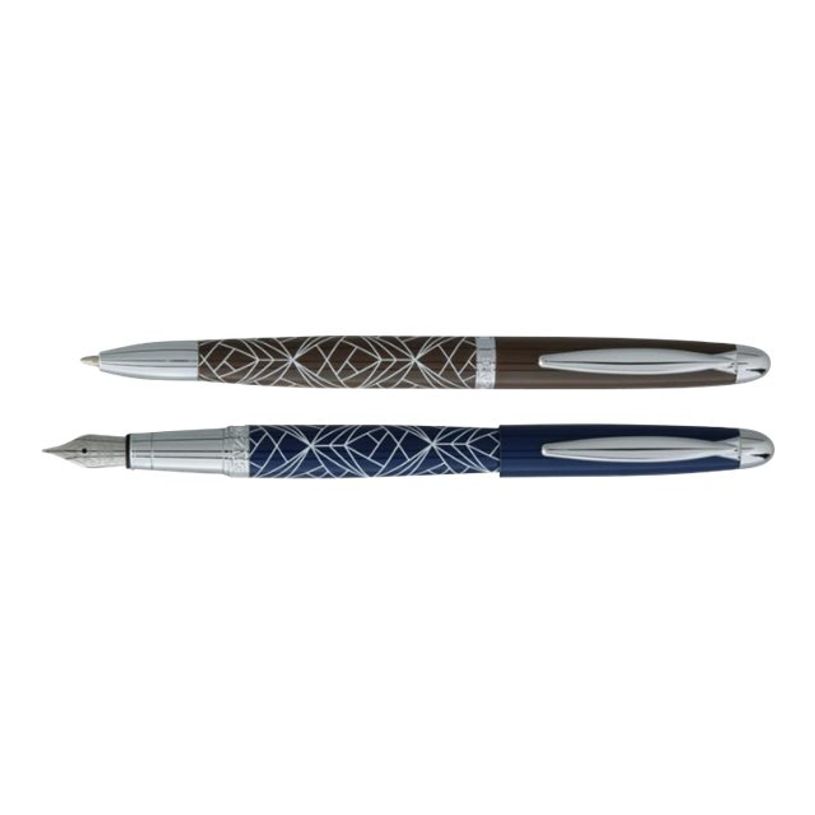 3219918262487-Enzo Varini Maggiore - Parure Stylo bille/Stylo plume marron-P_79442363_1-0