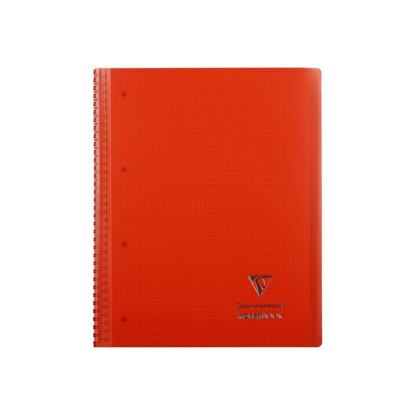 3037923960019-Clairefontaine Koverbook - Cahier à spirale polypro A4+ (24 x 32 cm) - 160 pages - petits carreaux (5x5 mm) - disponib-P_79445348_3-2