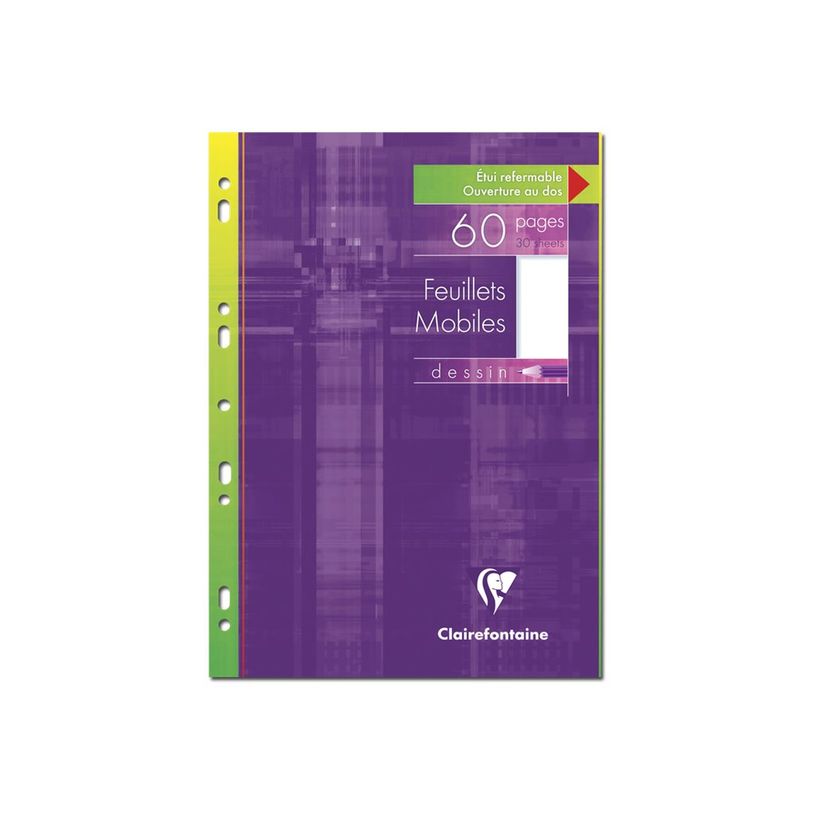3329680176001-Clairefontaine - feuilles simples A4 - 60 pages - perforées - blanches unies-P_999991574_1-0